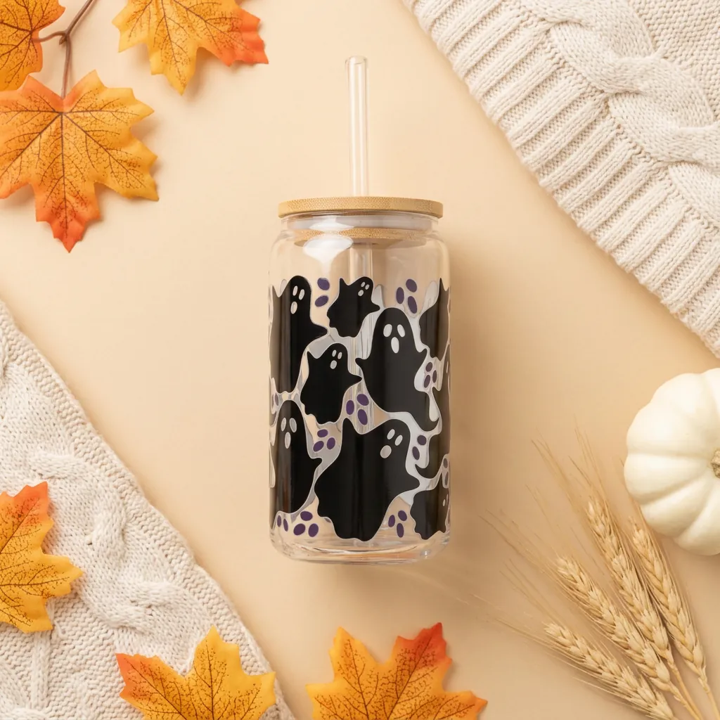 Shadow Ghost 16oz glass can cup